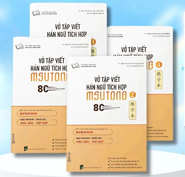 Combo Vở Tập Viết Tiếng Trung Hán Ngữ Tích Hợp MSutong
