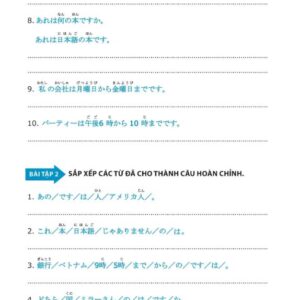 Sách Bài Tập Ngữ Pháp Tiếng Nhật Căn Bản