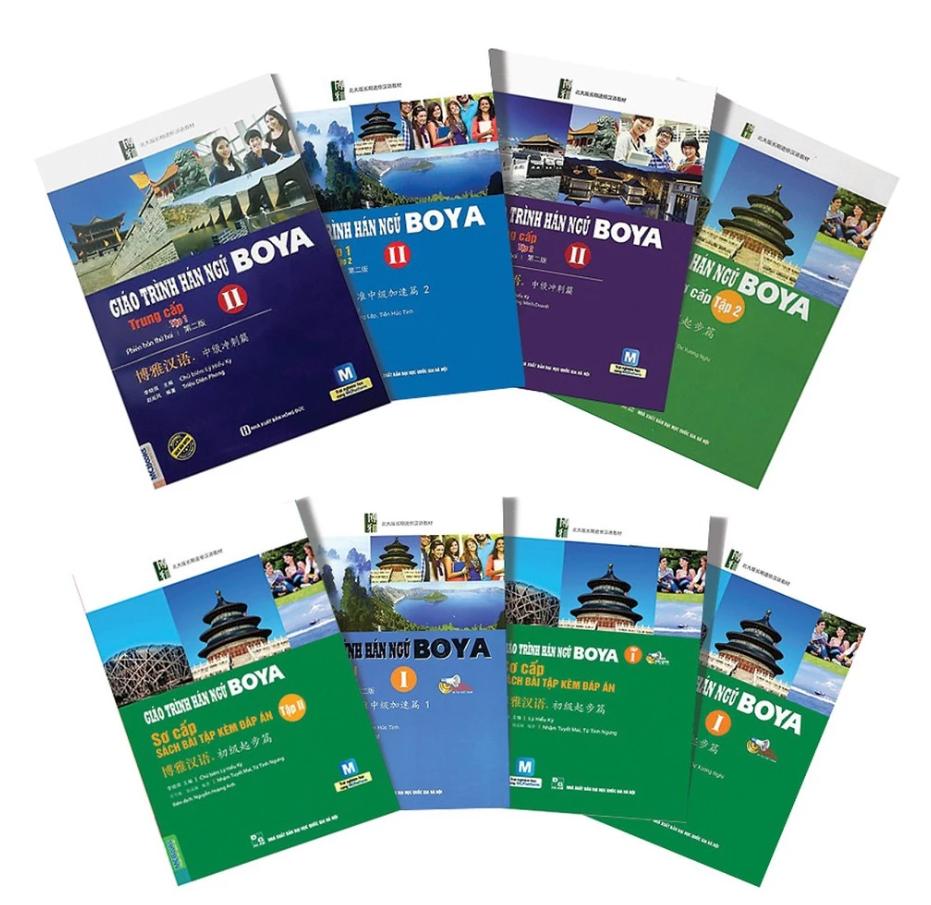 Combo trọn bộ 12 cuốn Giáo trình Hán ngữ Boya