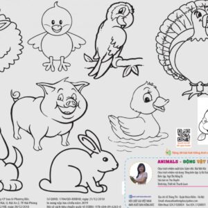 Sách Cùng con chơi và học – Domestic Animals – Động vật nuôi